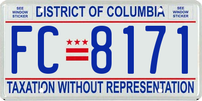 DC license plate FC8171