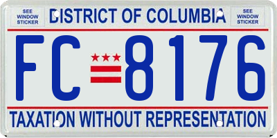 DC license plate FC8176