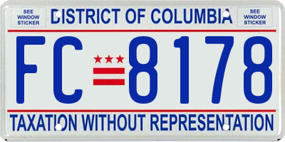 DC license plate FC8178