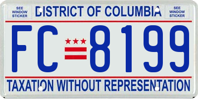 DC license plate FC8199