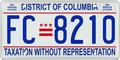 DC license plate FC8210