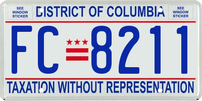 DC license plate FC8211