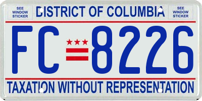 DC license plate FC8226