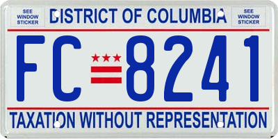 DC license plate FC8241