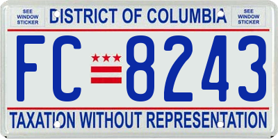 DC license plate FC8243