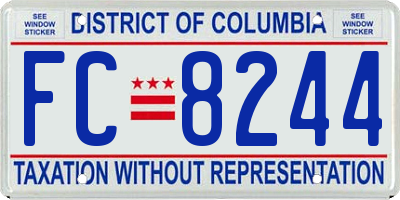 DC license plate FC8244