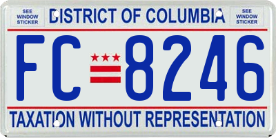 DC license plate FC8246