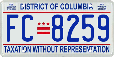 DC license plate FC8259