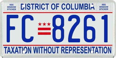 DC license plate FC8261