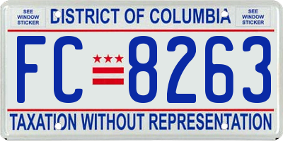 DC license plate FC8263