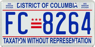 DC license plate FC8264