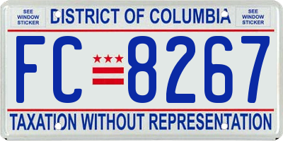 DC license plate FC8267