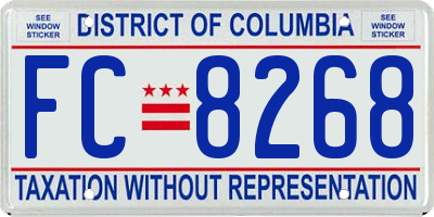 DC license plate FC8268