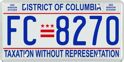 DC license plate FC8270