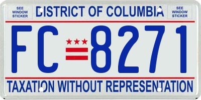 DC license plate FC8271