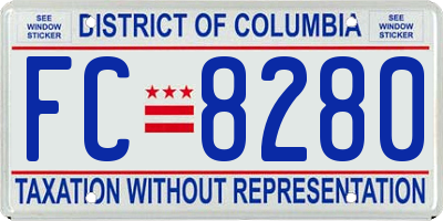 DC license plate FC8280