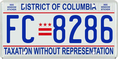 DC license plate FC8286