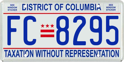 DC license plate FC8295