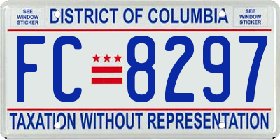 DC license plate FC8297