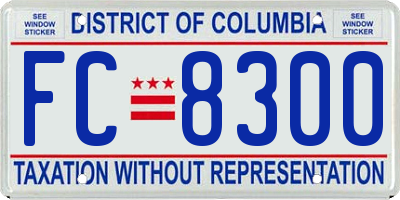 DC license plate FC8300