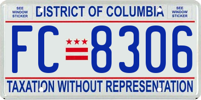 DC license plate FC8306