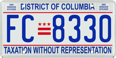 DC license plate FC8330