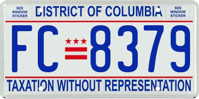 DC license plate FC8379