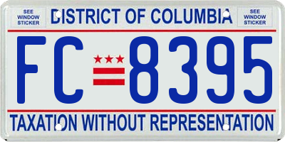 DC license plate FC8395