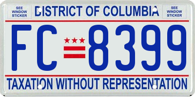 DC license plate FC8399