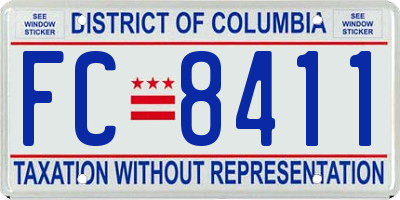 DC license plate FC8411