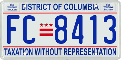 DC license plate FC8413