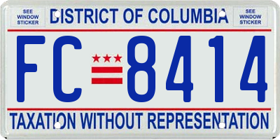 DC license plate FC8414