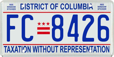 DC license plate FC8426