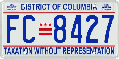 DC license plate FC8427