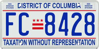 DC license plate FC8428