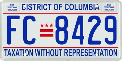 DC license plate FC8429