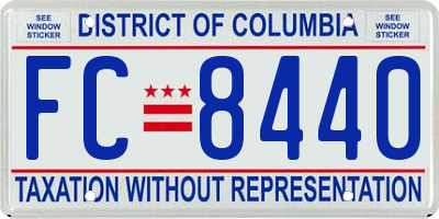 DC license plate FC8440