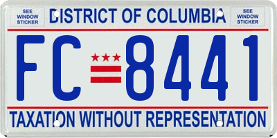 DC license plate FC8441