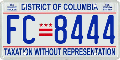 DC license plate FC8444