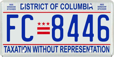 DC license plate FC8446