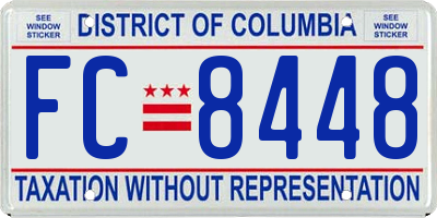 DC license plate FC8448