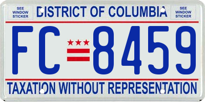 DC license plate FC8459