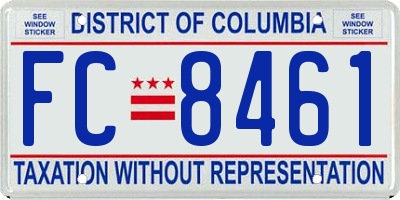 DC license plate FC8461