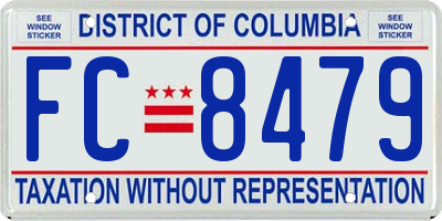 DC license plate FC8479