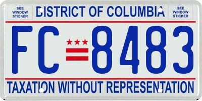 DC license plate FC8483