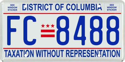 DC license plate FC8488