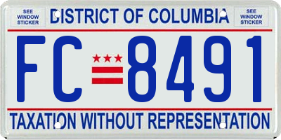 DC license plate FC8491