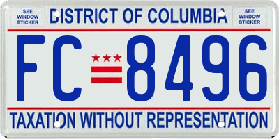 DC license plate FC8496