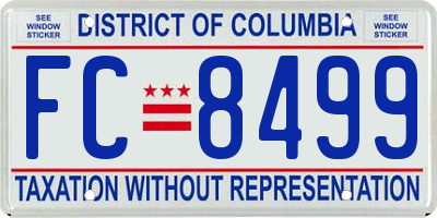 DC license plate FC8499