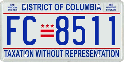 DC license plate FC8511